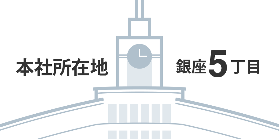 本社所在地は銀座5丁目